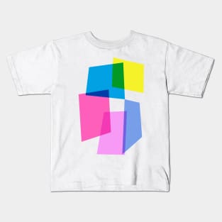 Vibrant Retro Colorful Geometric Shapes Kids T-Shirt